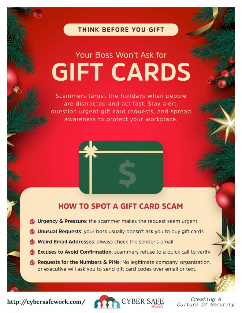 Your boss won't ask for gift cards: free cybersecurity poster